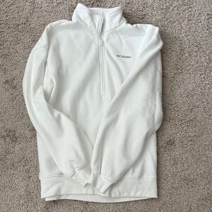 Columbia White Fleece Quarter-Zip